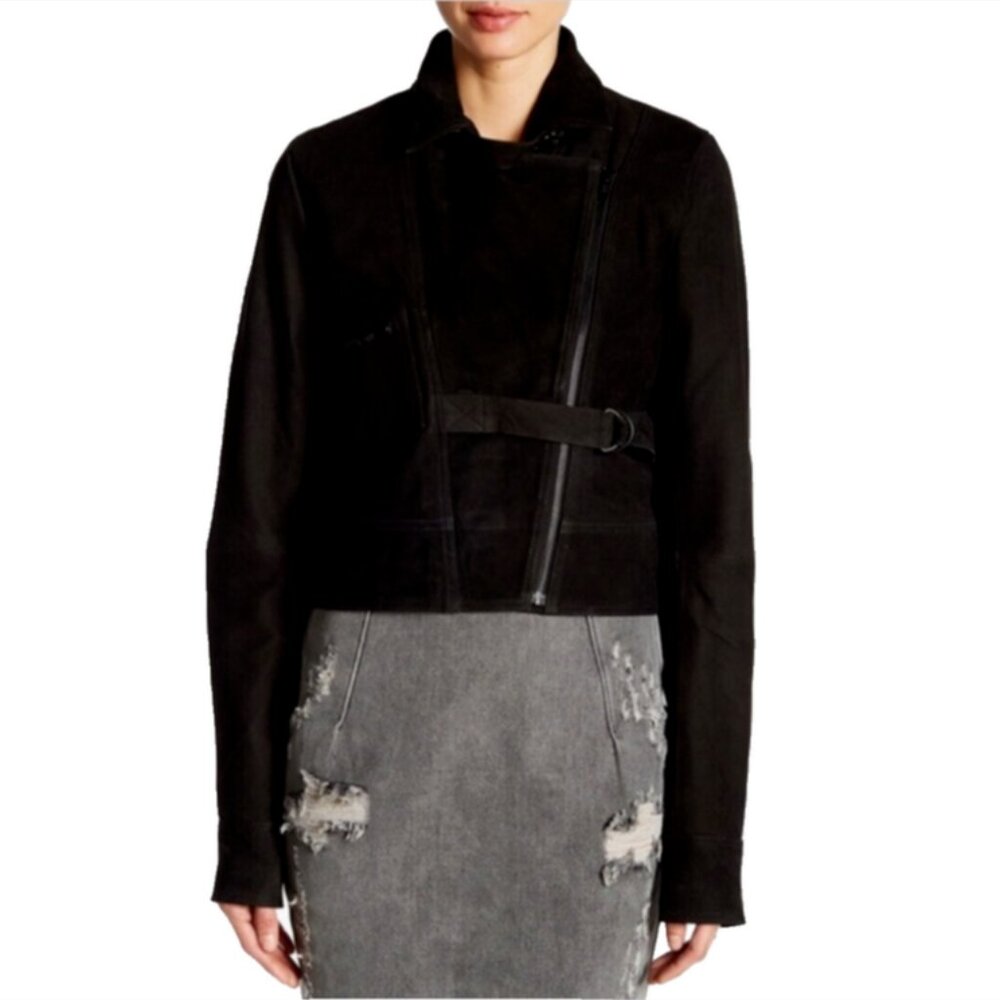 One Teaspoon Hustler Suede Moto Jacket